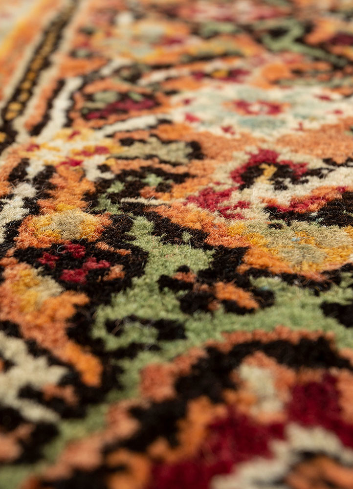 aalam grey and black wool hand knotted Rug - CloseUp aalam grey and black wool hand knotted Rug - CloseUp