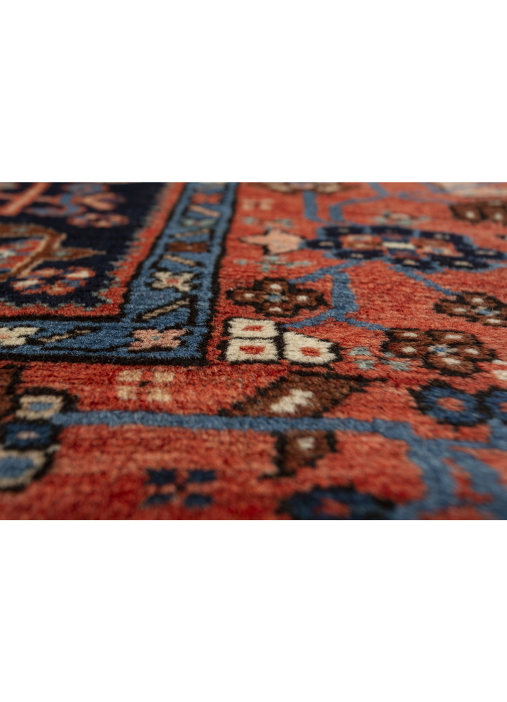 kiaan blue wool hand knotted Rug - CloseUp kiaan blue wool hand knotted Rug - CloseUp