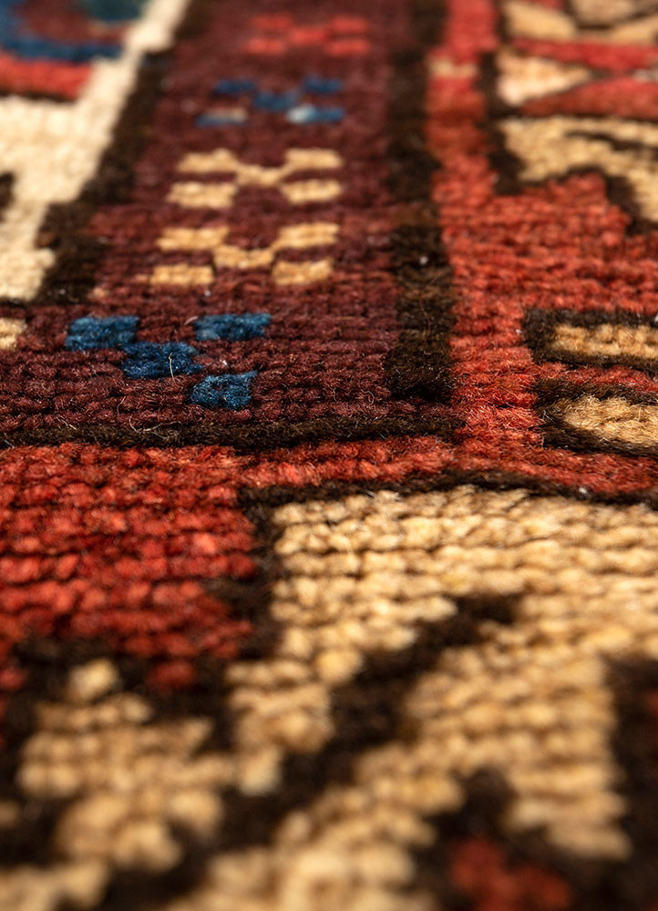 kiaan ivory wool hand knotted Rug - CloseUp