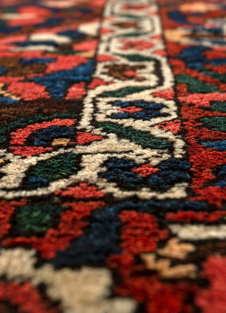aalam red and orange wool hand knotted Rug - CloseUp aalam red and orange wool hand knotted Rug - CloseUp