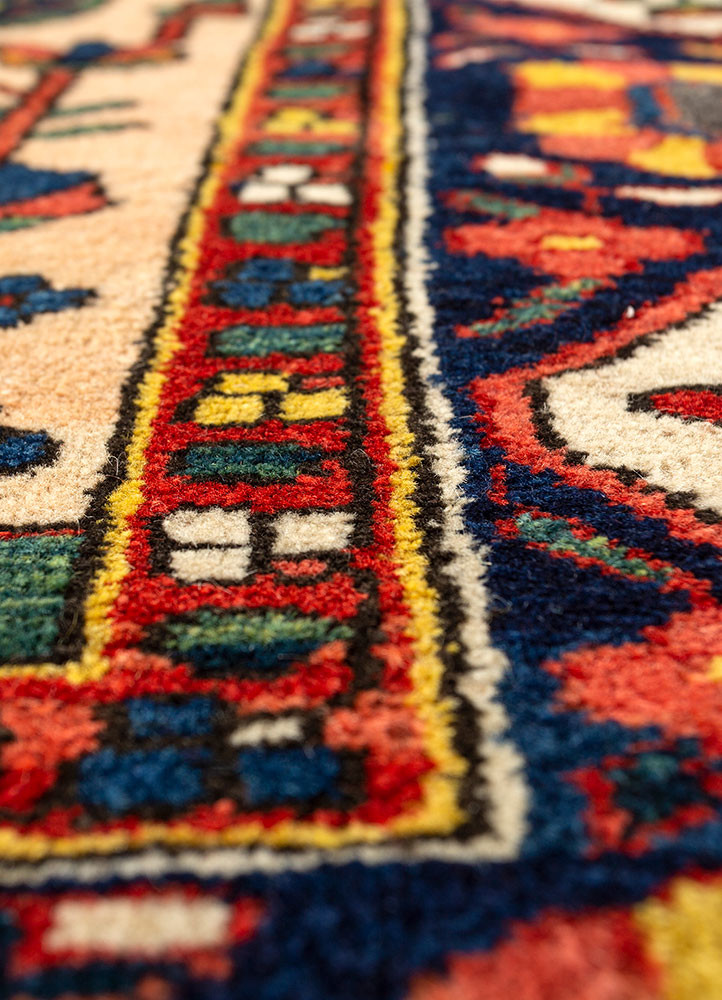 aalam red and orange wool hand knotted Rug - CloseUp aalam red and orange wool hand knotted Rug - CloseUp