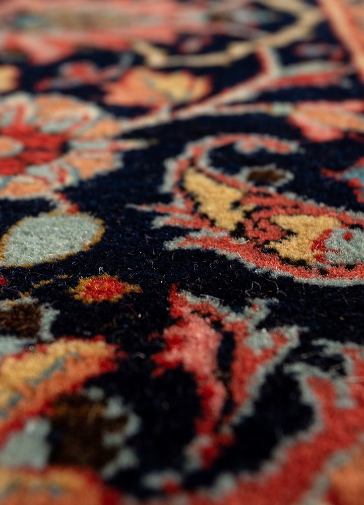 aalam pink and purple wool hand knotted Rug - CloseUp aalam pink and purple wool hand knotted Rug - CloseUp