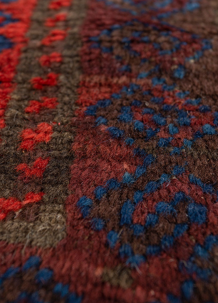 kiaan beige and brown wool hand knotted Rug - CloseUp