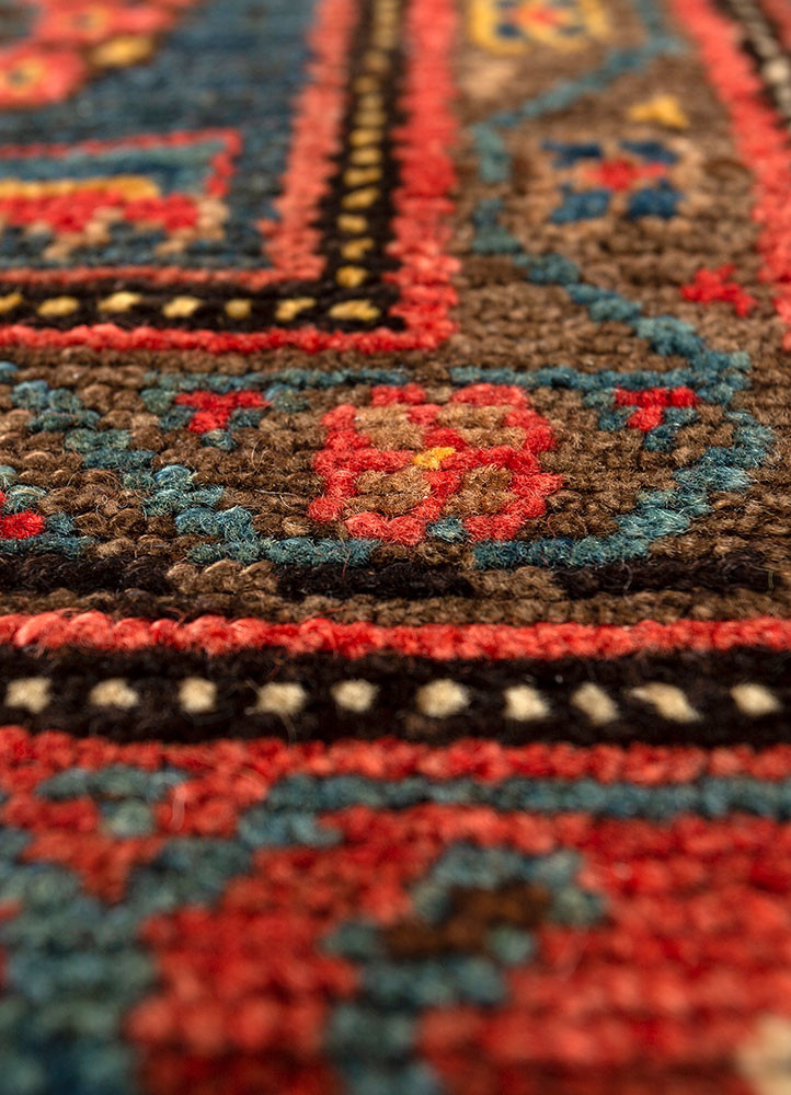 kiaan beige and brown wool hand knotted Rug - CloseUp kiaan beige and brown wool hand knotted Rug - CloseUp