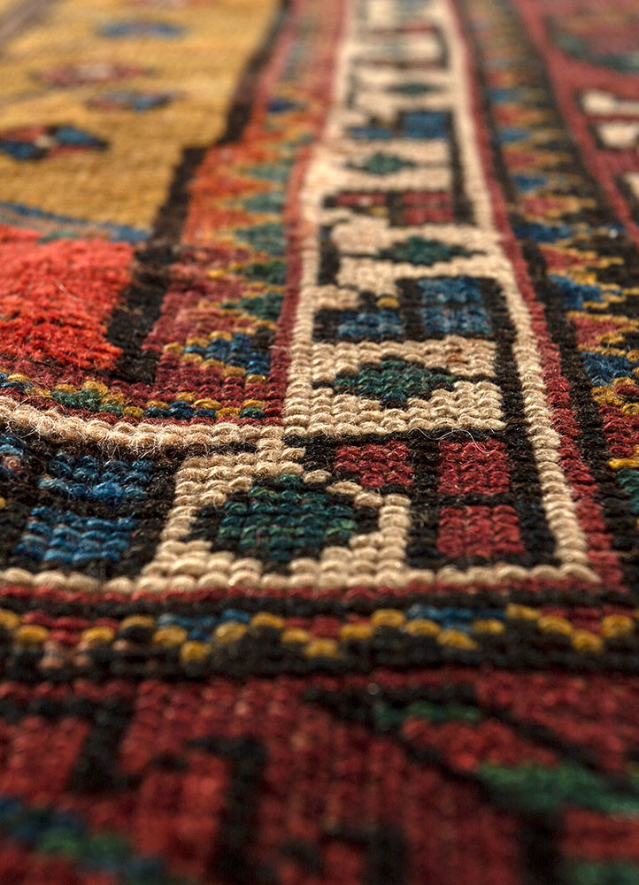 aalam blue wool hand knotted Rug - CloseUp aalam blue wool hand knotted Rug - CloseUp
