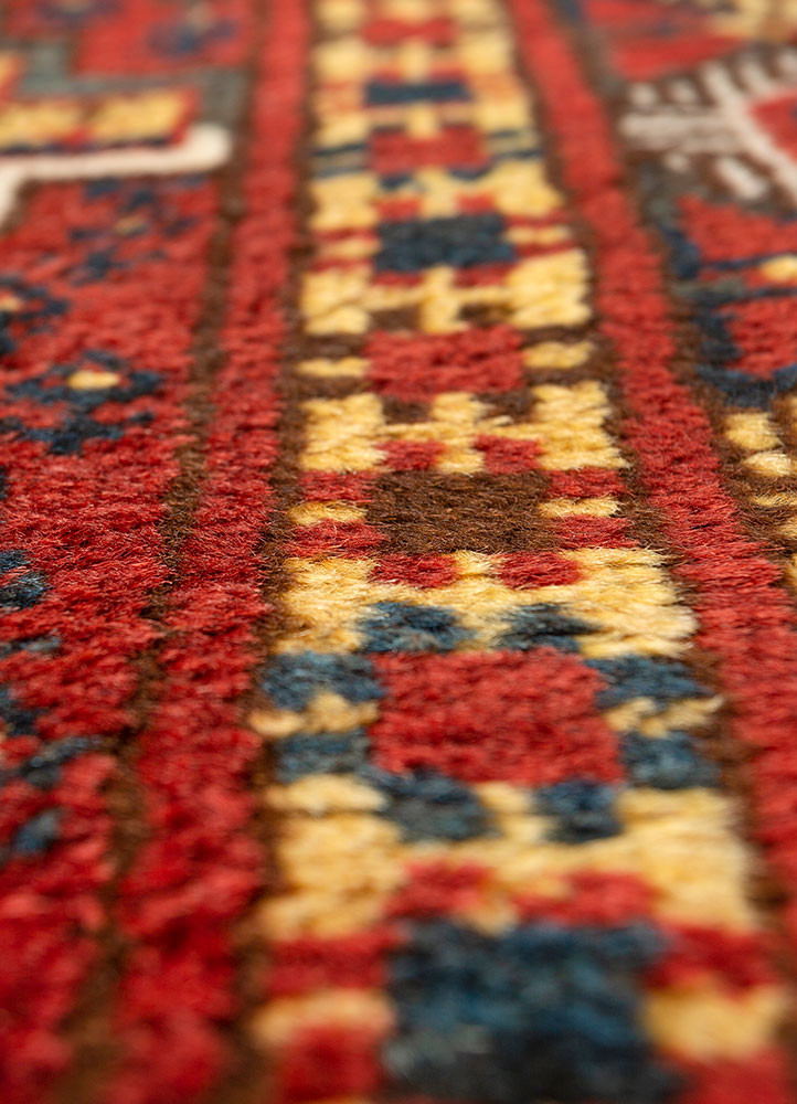 kiaan red and orange wool hand knotted Rug - CloseUp kiaan red and orange wool hand knotted Rug - CloseUp