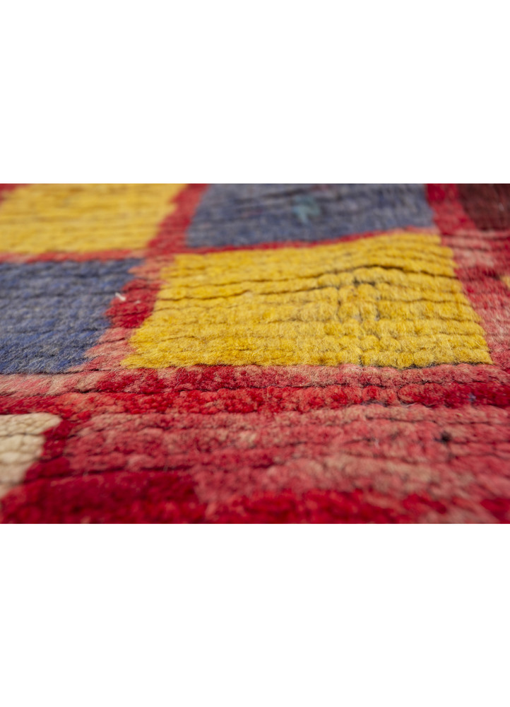 nuray red and orange wool hand knotted Rug - CloseUp nuray red and orange wool hand knotted Rug - CloseUp