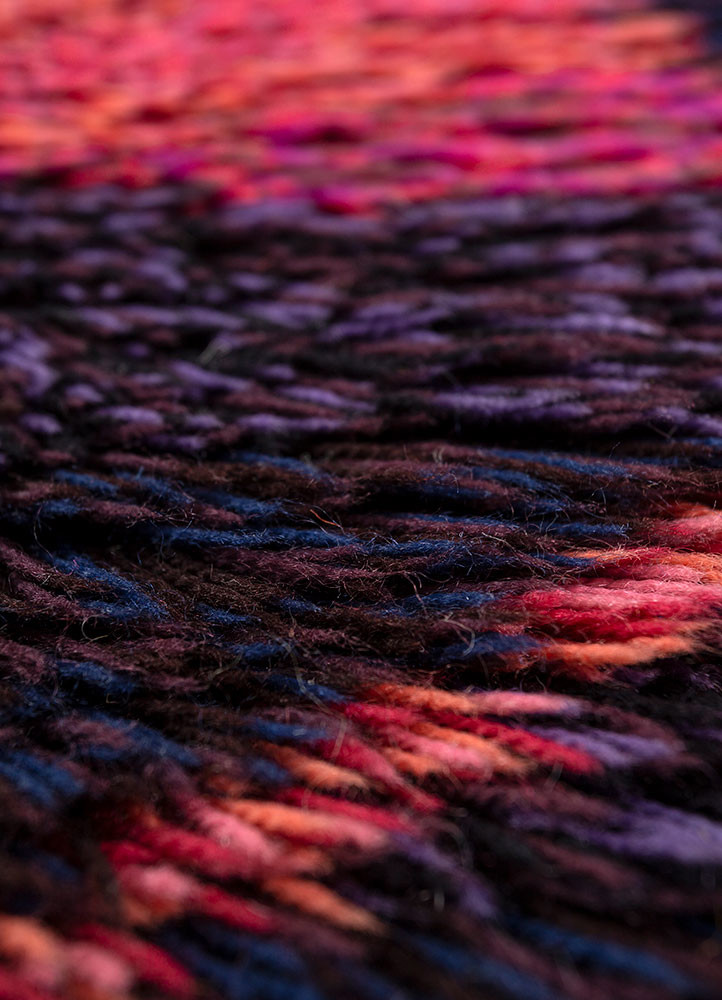 zuri pink and purple wool hand knotted Rug - CloseUp zuri pink and purple wool hand knotted Rug - CloseUp