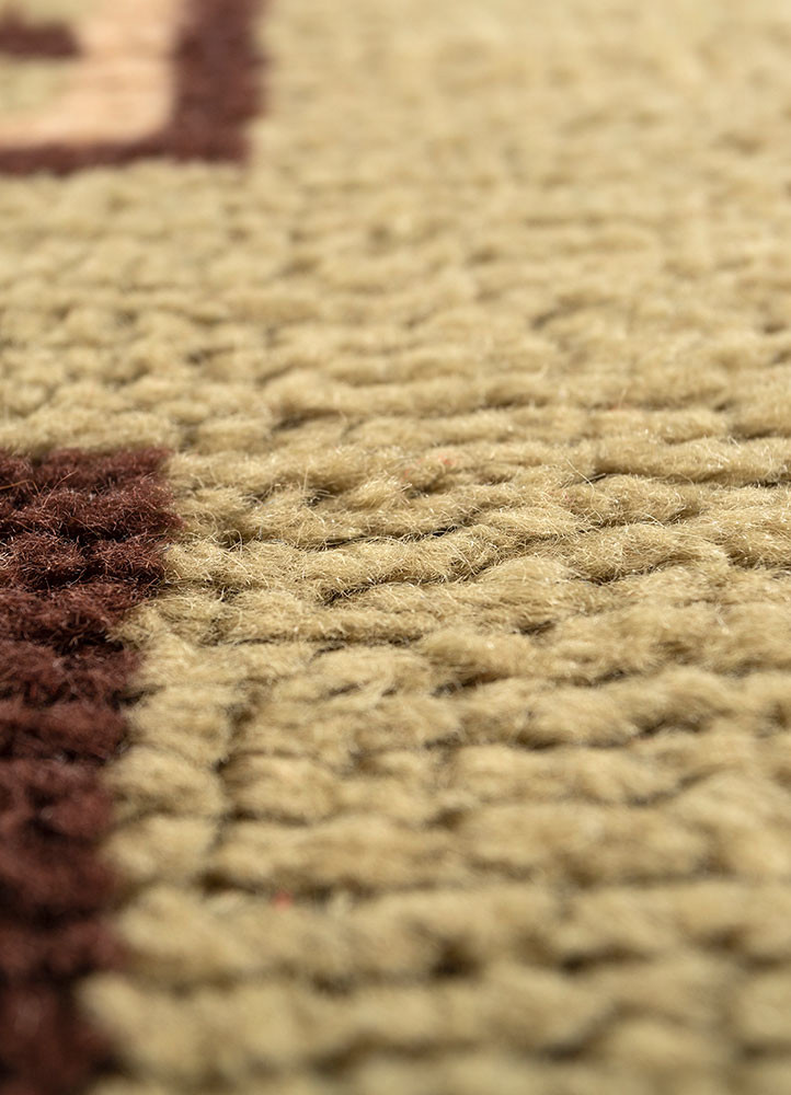 nuray green wool hand knotted Rug - CloseUp nuray green wool hand knotted Rug - CloseUp
