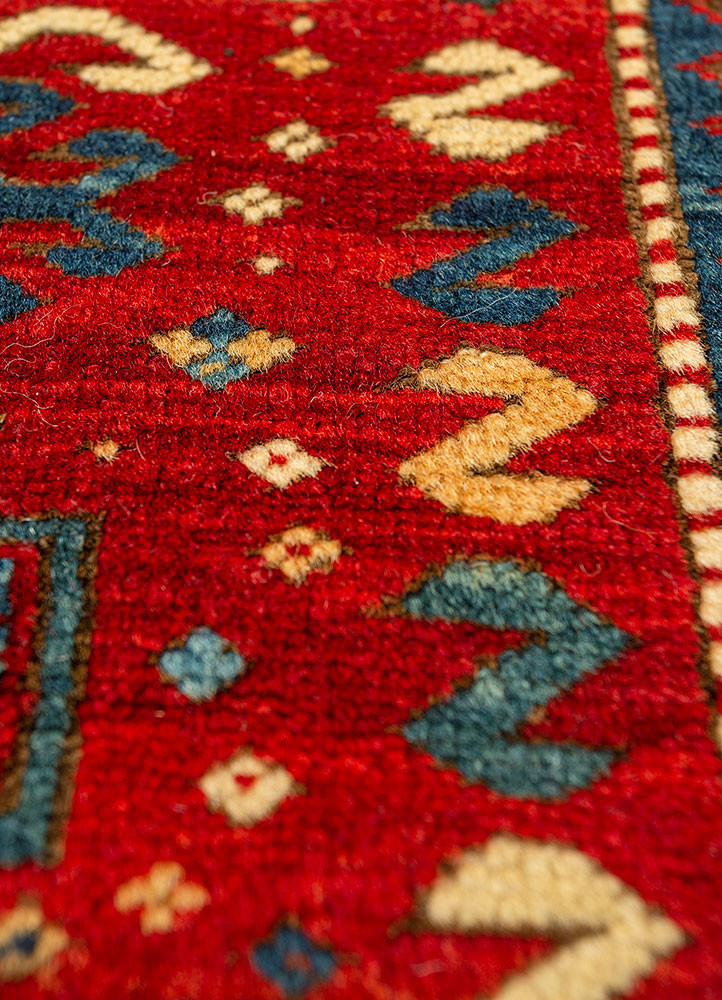 kiaan gold wool hand knotted Rug - CloseUp kiaan gold wool hand knotted Rug - CloseUp