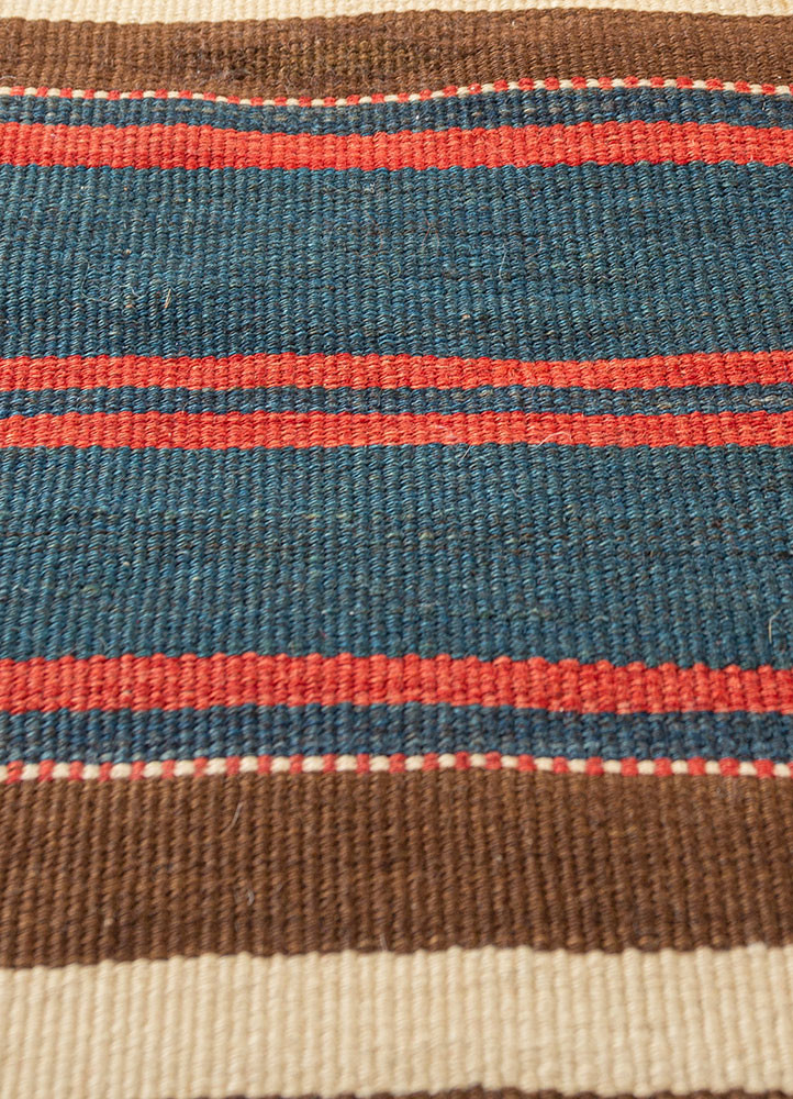 nayaab beige and brown wool flat weaves Rug - CloseUp nayaab beige and brown wool flat weaves Rug - CloseUp