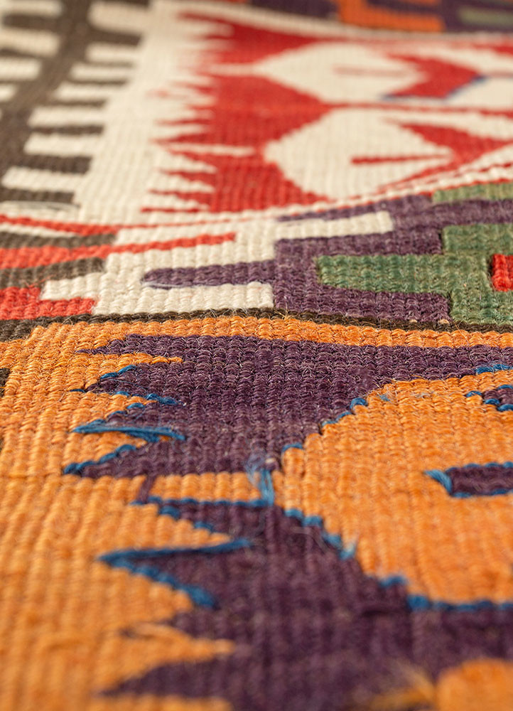 nayaab ivory wool flat weaves Rug - CloseUp nayaab ivory wool flat weaves Rug - CloseUp