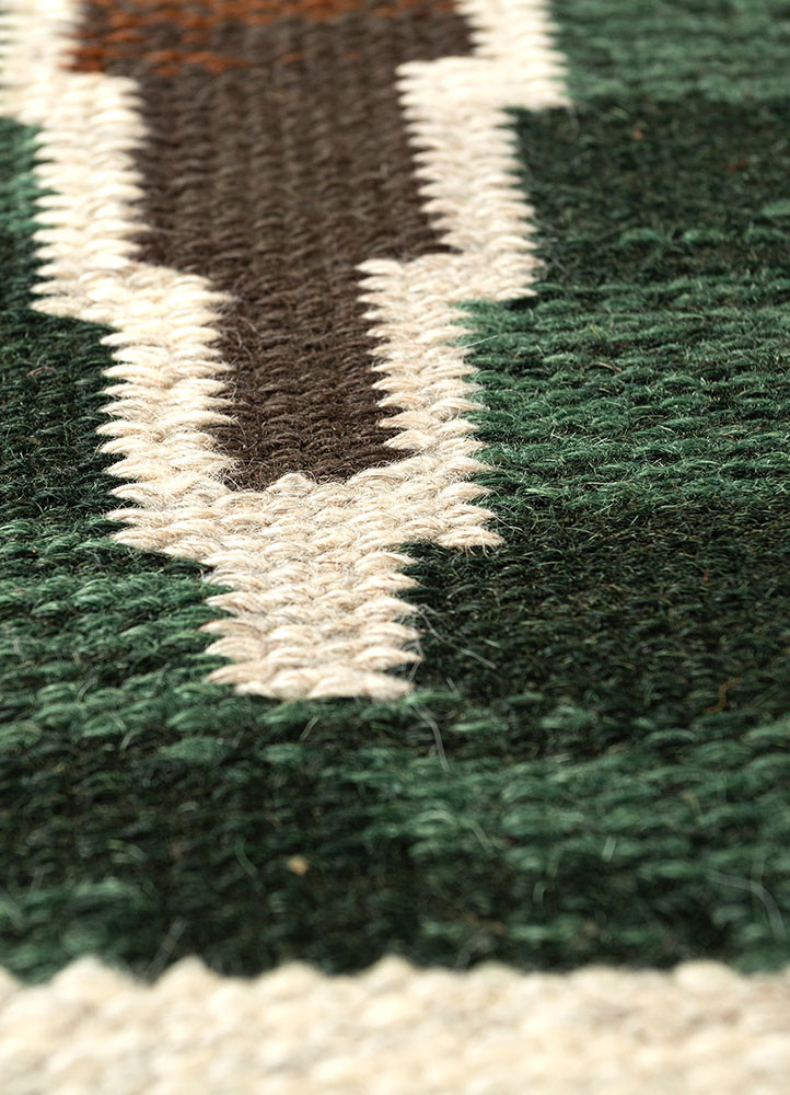 nayaab blue wool flat weaves Rug - CloseUp nayaab blue wool flat weaves Rug - CloseUp