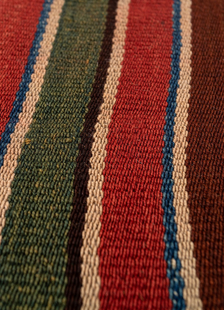 nayaab green wool flat weaves Rug - CloseUp nayaab green wool flat weaves Rug - CloseUp