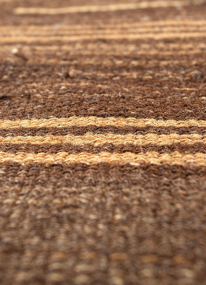 nayaab beige and brown wool flat weaves Rug - CloseUp nayaab beige and brown wool flat weaves Rug - CloseUp
