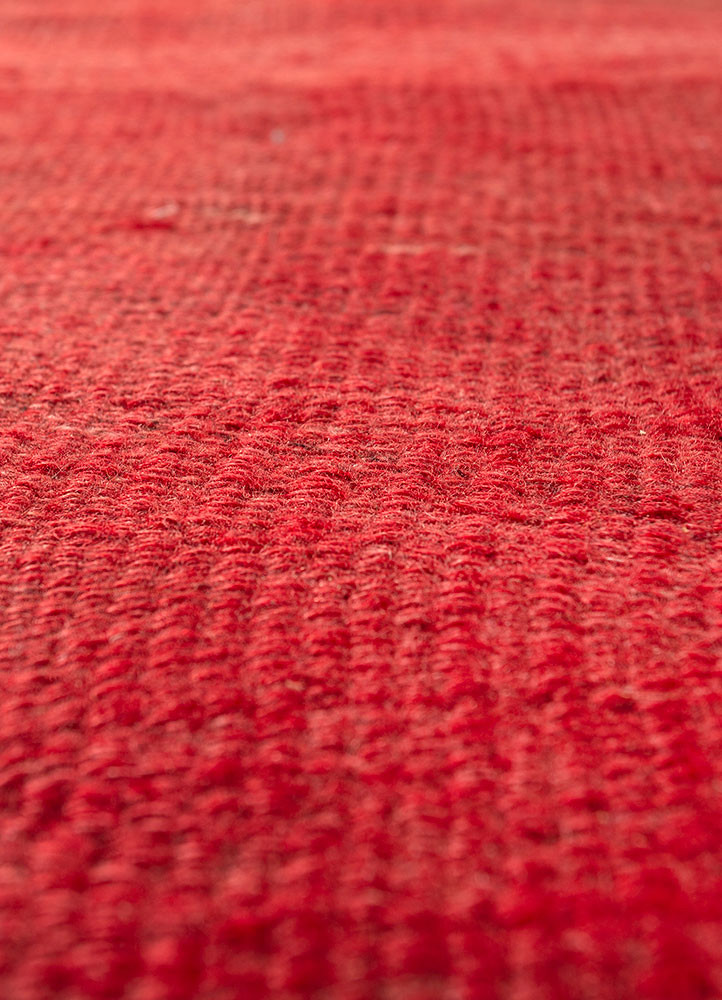 nayaab red and orange wool flat weaves Rug - CloseUp nayaab red and orange wool flat weaves Rug - CloseUp