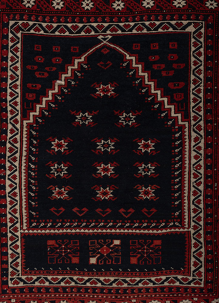 aalam red and orange wool flat weaves Rug - CloseUp