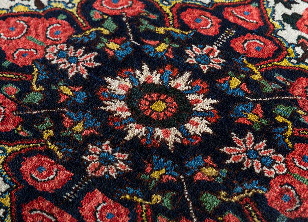 aalam red and orange wool hand knotted Rug - CloseUp aalam red and orange wool hand knotted Rug - CloseUp
