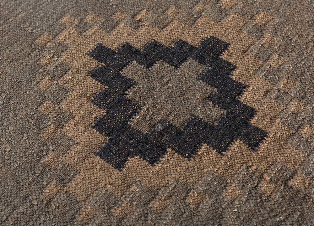bedouin beige and brown jute and hemp flat weaves Rug - CloseUp bedouin beige and brown jute and hemp flat weaves Rug - CloseUp