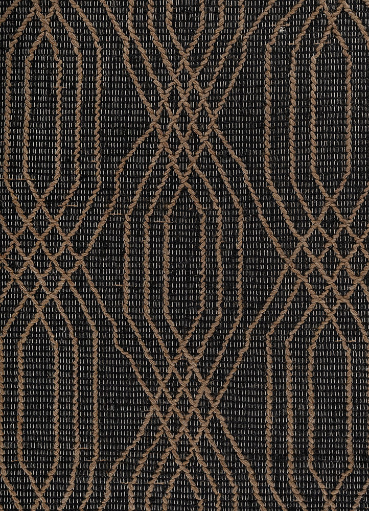 nomadic threads grey and black jute and hemp flat weaves Rug - CloseUp nomadic threads grey and black jute and hemp flat weaves Rug - CloseUp