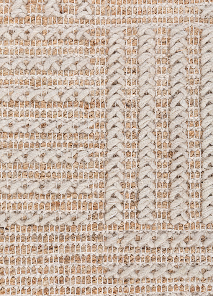 nomadic threads beige and brown jute and hemp flat weaves Rug - CloseUp nomadic threads beige and brown jute and hemp flat weaves Rug - CloseUp