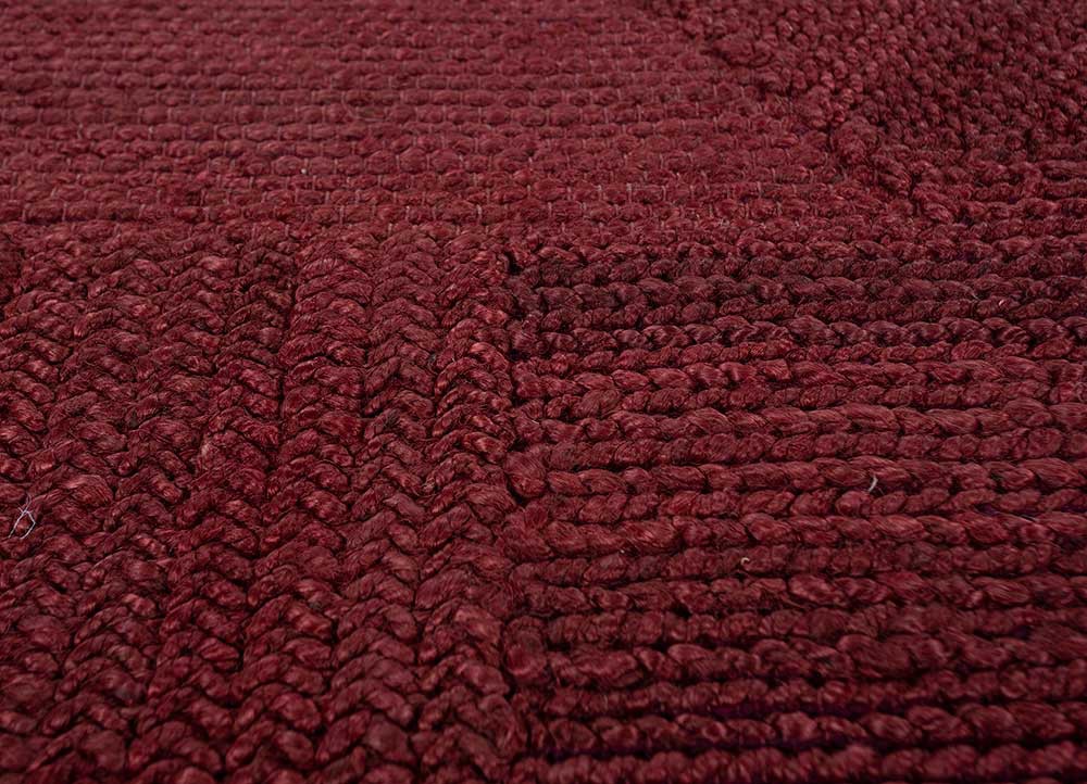 nomadic threads red and orange jute and hemp flat weaves Rug - CloseUp