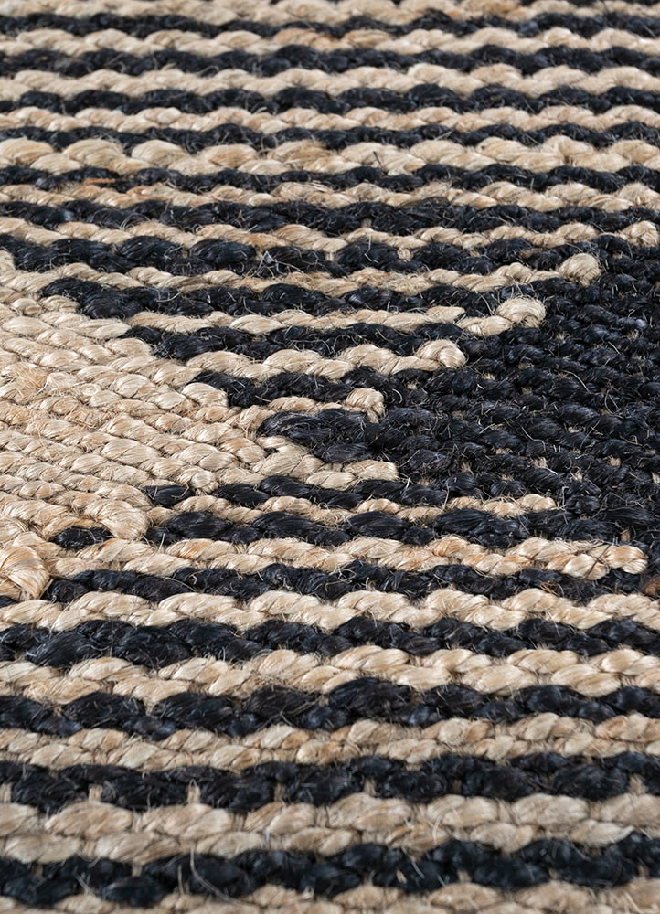 abrash beige and brown jute and hemp flat weaves Rug - CloseUp abrash beige and brown jute and hemp flat weaves Rug - CloseUp