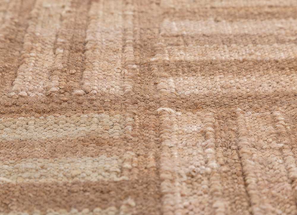 nomadic threads beige and brown jute and hemp flat weaves Rug - CloseUp