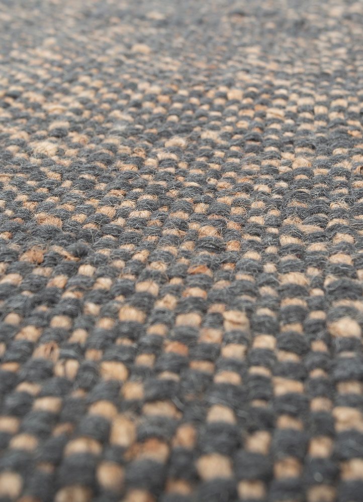 abrash grey and black wool flat weaves Rug - CloseUp abrash grey and black wool flat weaves Rug - CloseUp