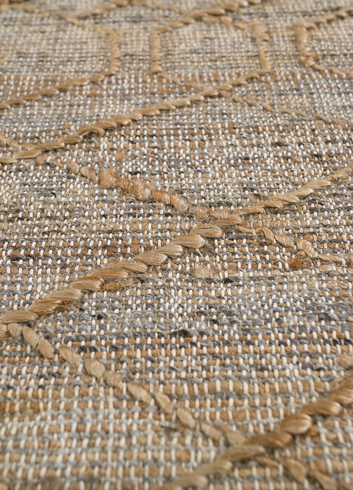 nomadic threads beige and brown jute and hemp flat weaves Rug - CloseUp nomadic threads beige and brown jute and hemp flat weaves Rug - CloseUp