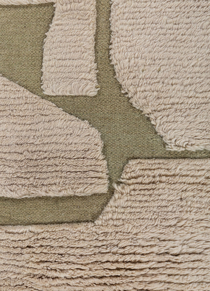 indusbar green wool flat weaves Rug - CloseUp indusbar green wool flat weaves Rug - CloseUp