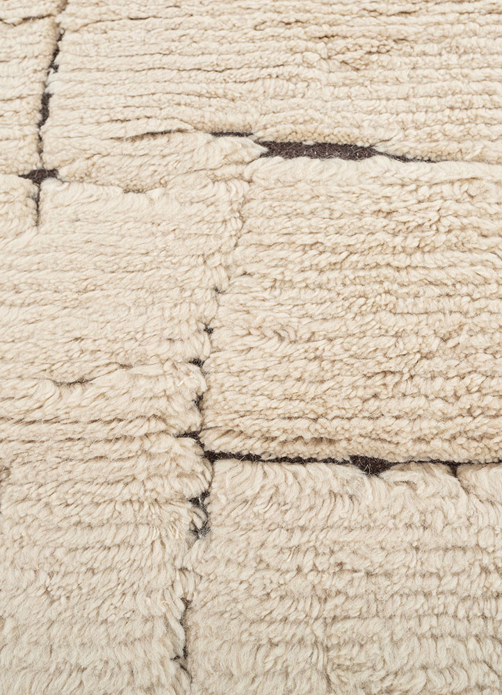 indusbar ivory wool flat weaves Rug - CloseUp