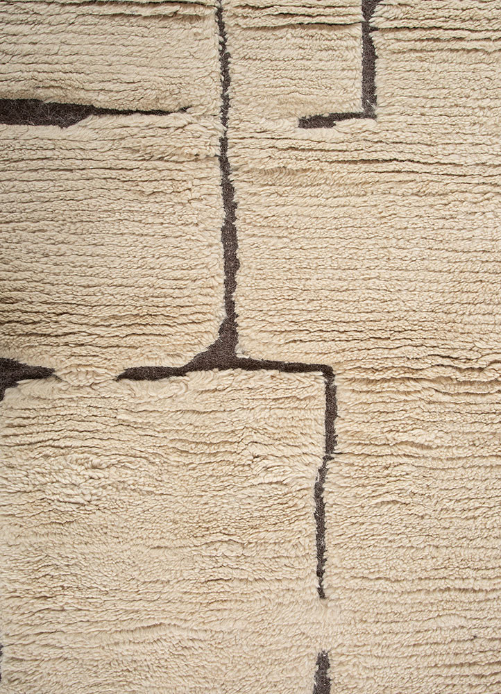 indusbar ivory wool flat weaves Rug - CloseUp