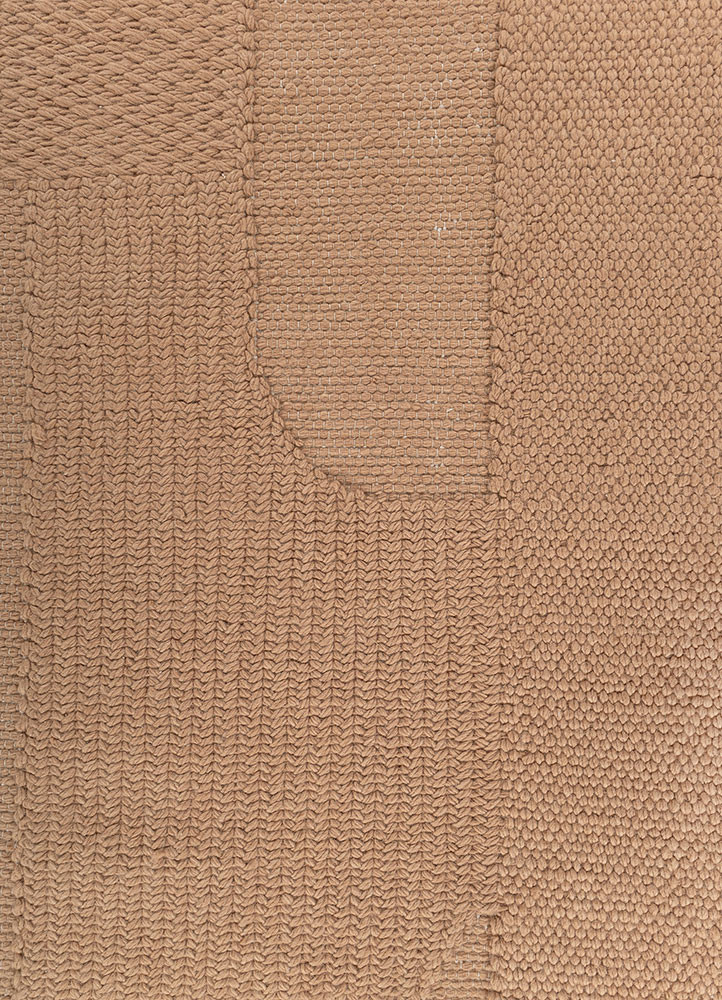 aprezo beige and brown wool flat weaves Rug - CloseUp aprezo beige and brown wool flat weaves Rug - CloseUp