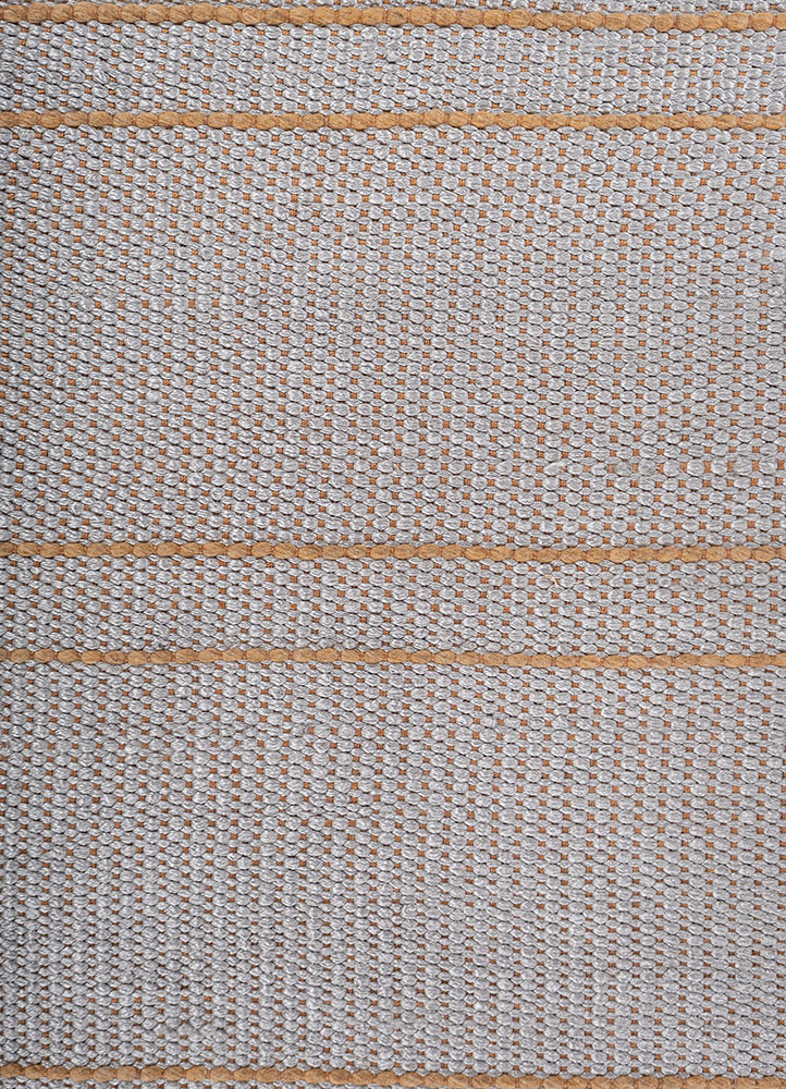 contour beige and brown polyester hand loom Rug - CloseUp