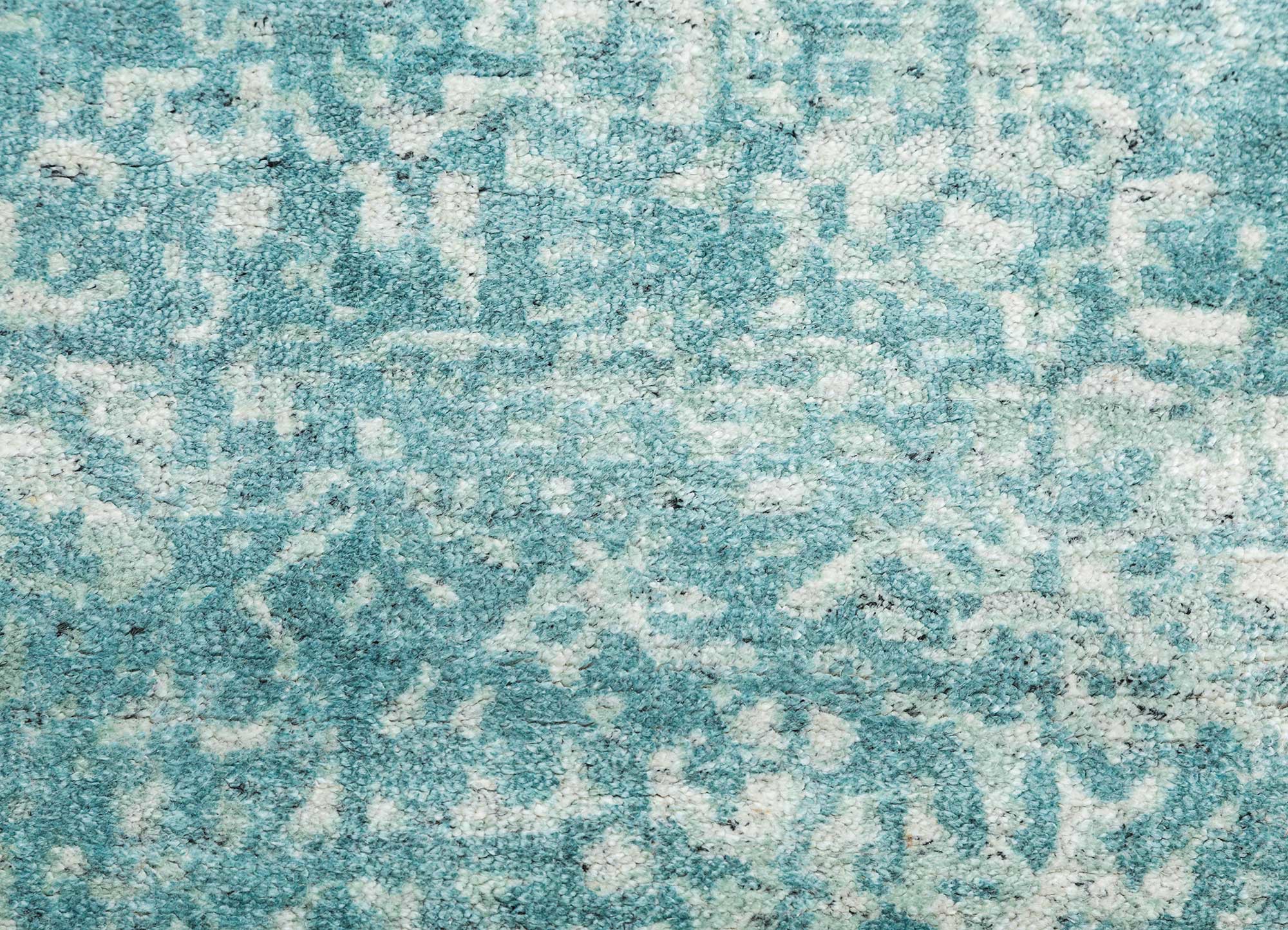 bespoke sile blue bamboo silk hand loom Rug - CloseUp bespoke sile blue bamboo silk hand loom Rug - CloseUp