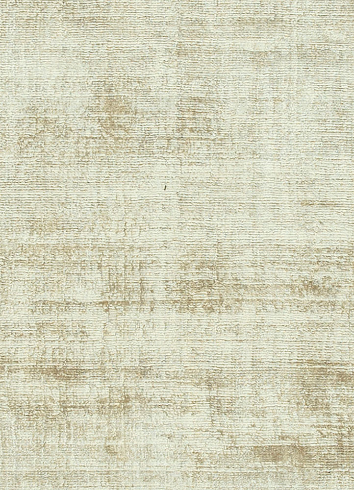 basis beige and brown viscose hand loom Rug - CloseUp