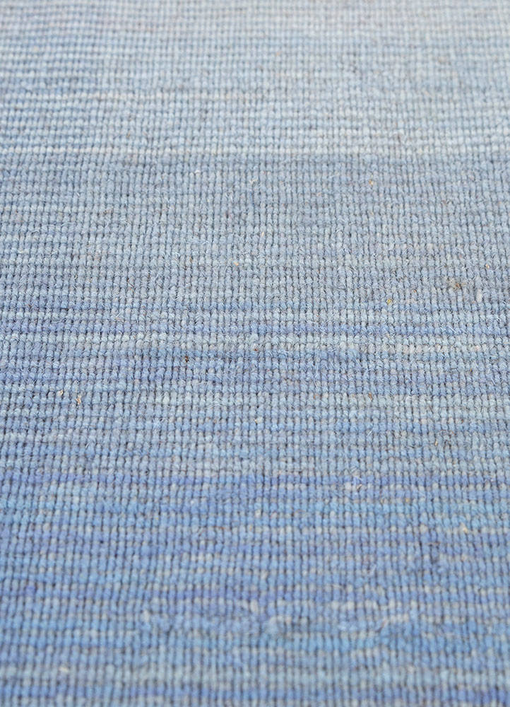 tesoro blue wool hand loom Rug - CloseUp