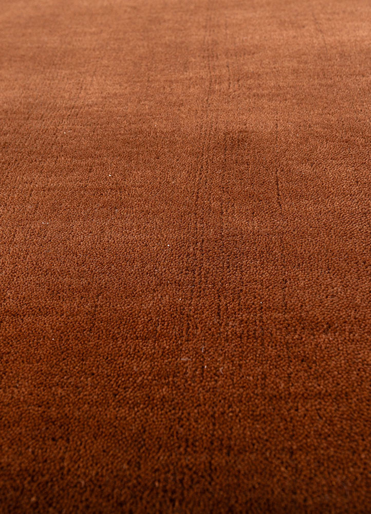 aprezo red and orange wool hand loom Rug - CloseUp aprezo red and orange wool hand loom Rug - CloseUp
