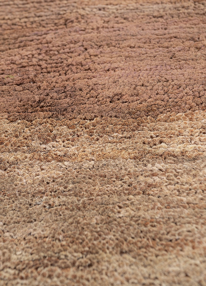 hula beige and brown jute and hemp hand knotted Rug - CloseUp