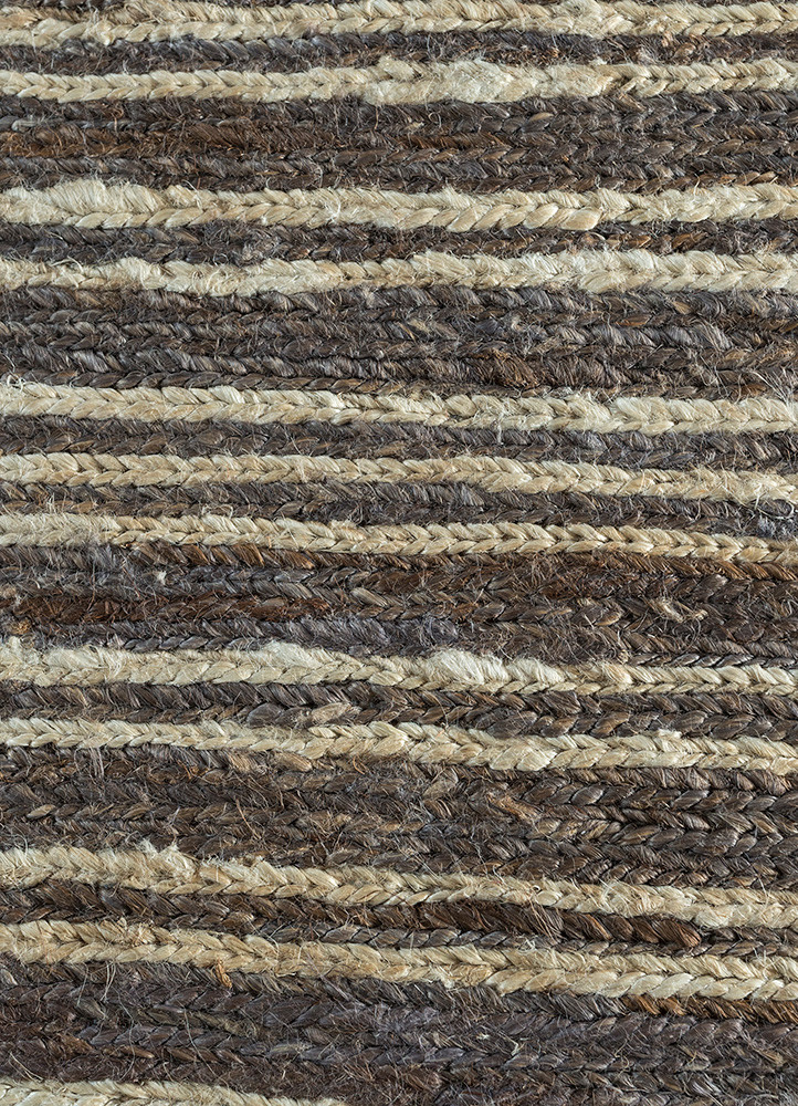 hula blue jute and hemp hand knotted Rug - CloseUp