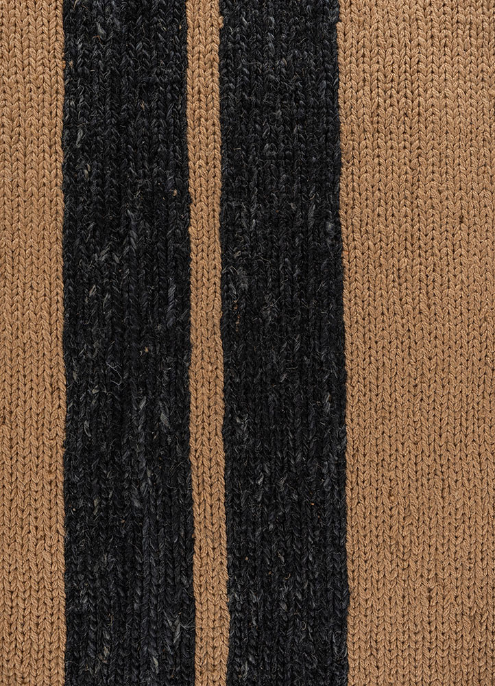 nomadic threads grey and black jute and hemp hand knotted Rug - CloseUp nomadic threads grey and black jute and hemp hand knotted Rug - CloseUp