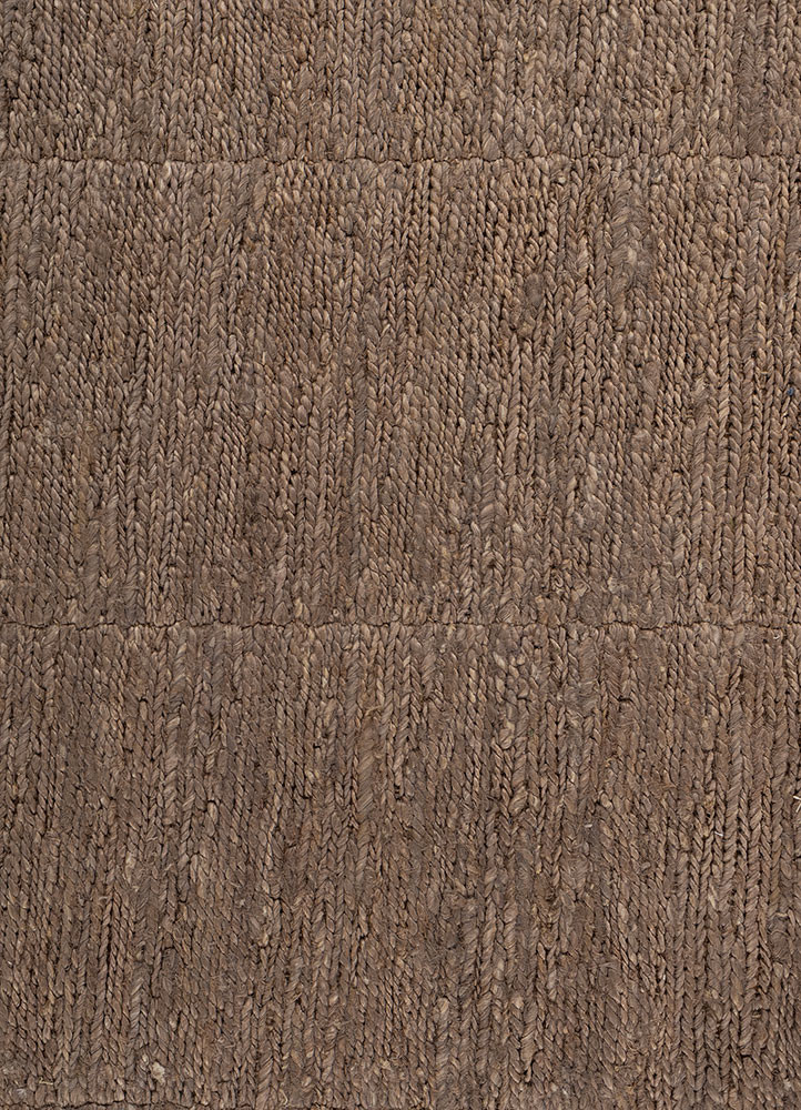 nomadic threads grey and black jute and hemp hand knotted Rug - CloseUp
