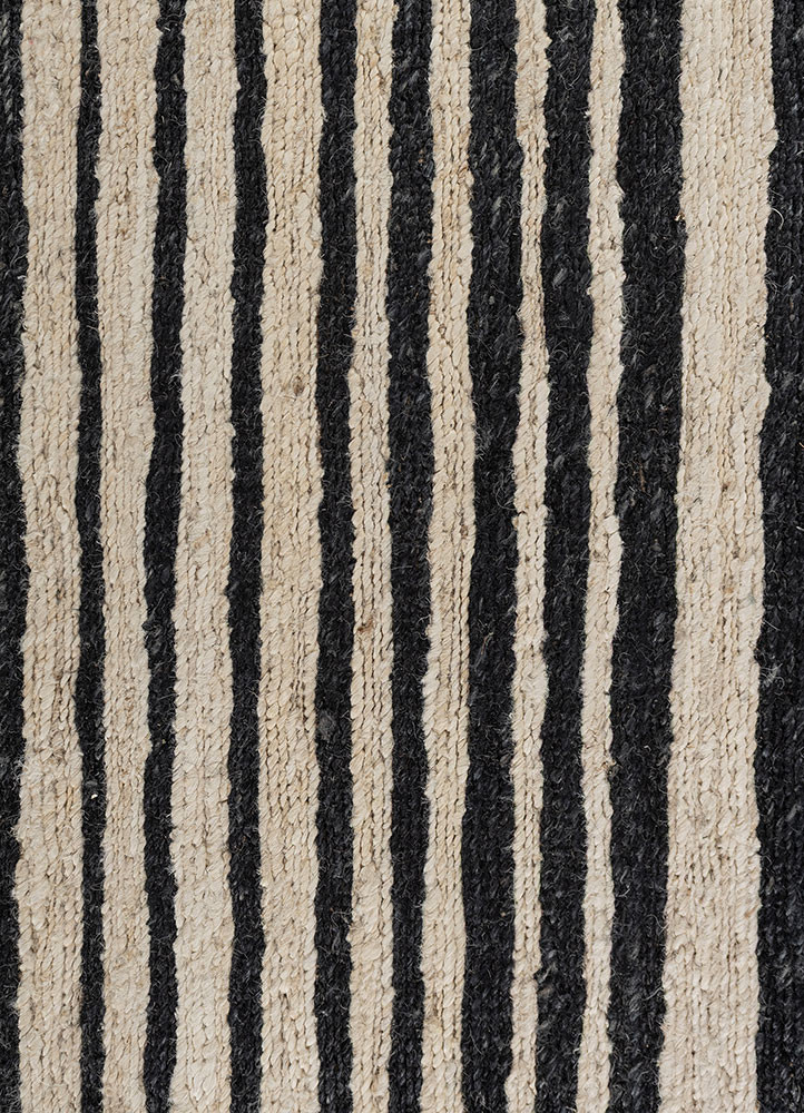 nomadic threads grey and black jute and hemp hand knotted Rug - CloseUp nomadic threads grey and black jute and hemp hand knotted Rug - CloseUp
