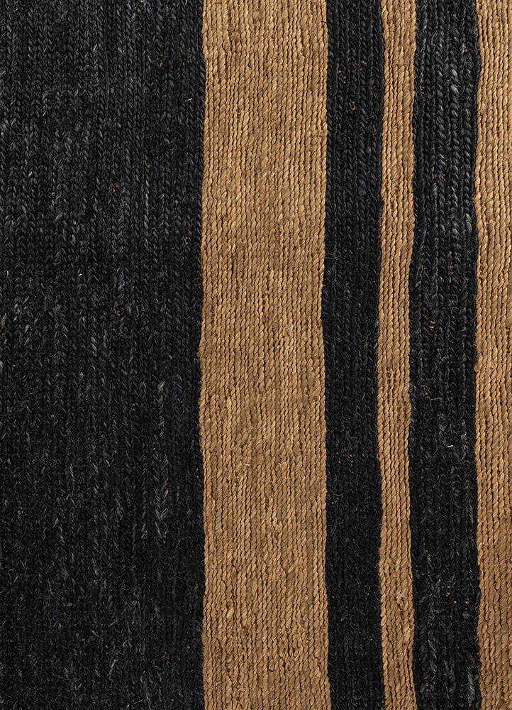 nomadic threads grey and black jute and hemp hand knotted Rug - CloseUp nomadic threads grey and black jute and hemp hand knotted Rug - CloseUp