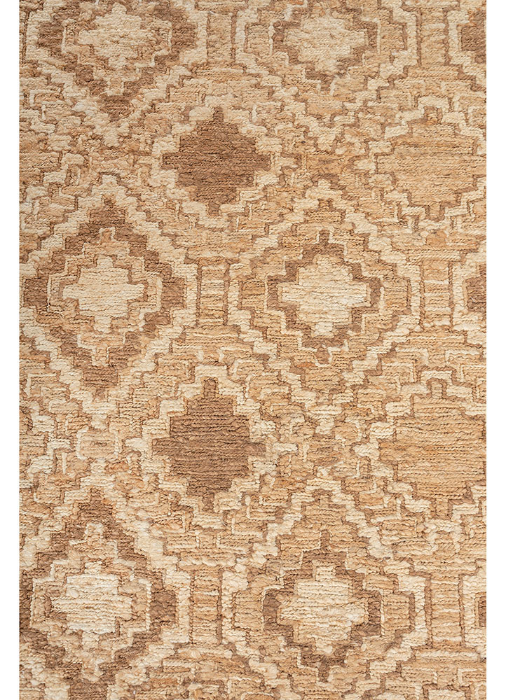 hula beige and brown jute and hemp hand knotted Rug - CloseUp hula beige and brown jute and hemp hand knotted Rug - CloseUp