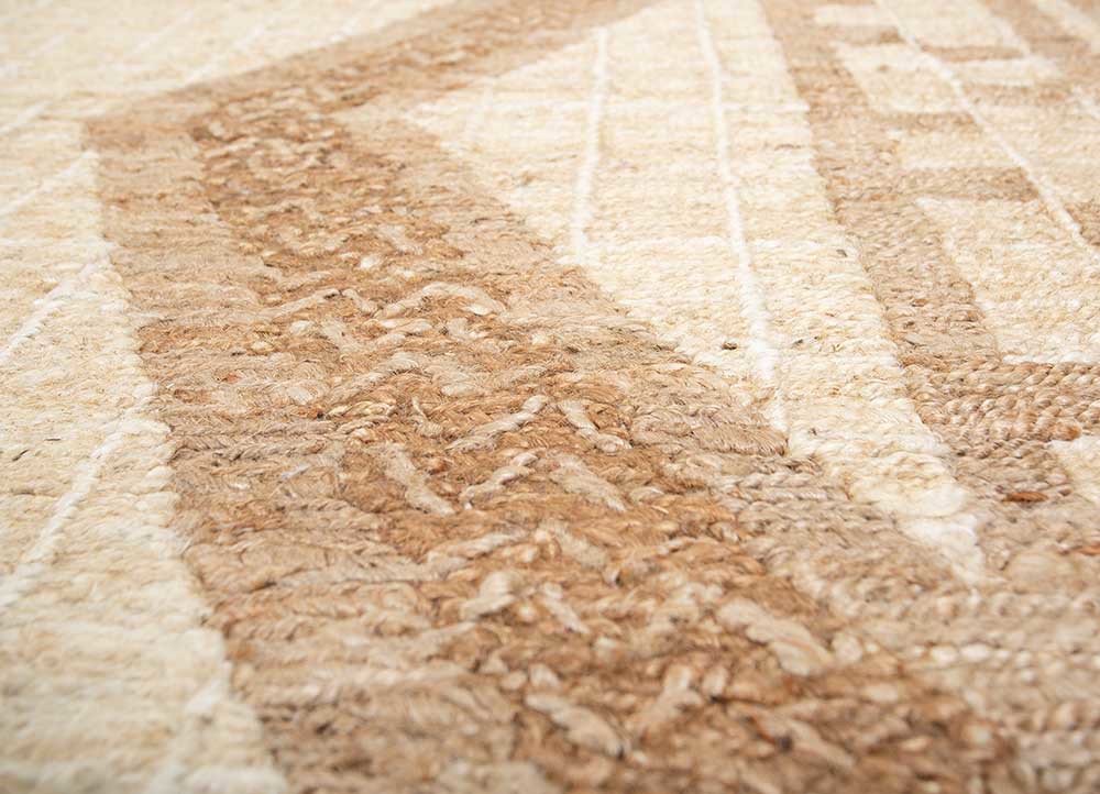 thyme ivory jute and hemp hand knotted Rug - CloseUp