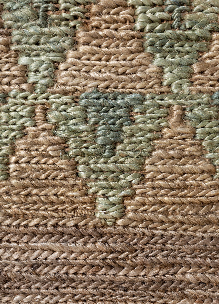 nomadic threads beige and brown jute and hemp hand knotted Rug - CloseUp nomadic threads beige and brown jute and hemp hand knotted Rug - CloseUp