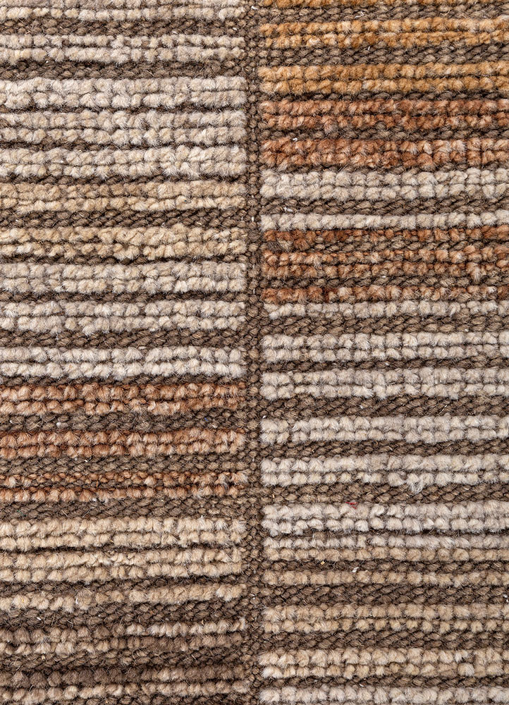 blythe beige and brown wool hand knotted Rug - CloseUp blythe beige and brown wool hand knotted Rug - CloseUp
