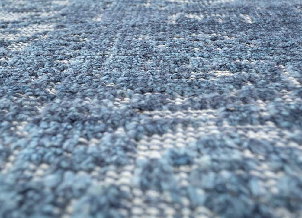 savana blue wool hand knotted Rug - CloseUp savana blue wool hand knotted Rug - CloseUp